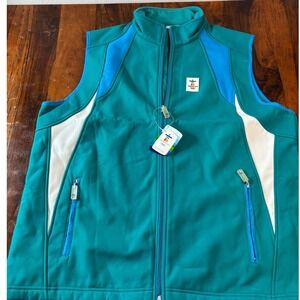 XP Apparel Vancouver 2010 Winter Olympics Vest Teal Blue XL NWT Collectors Item